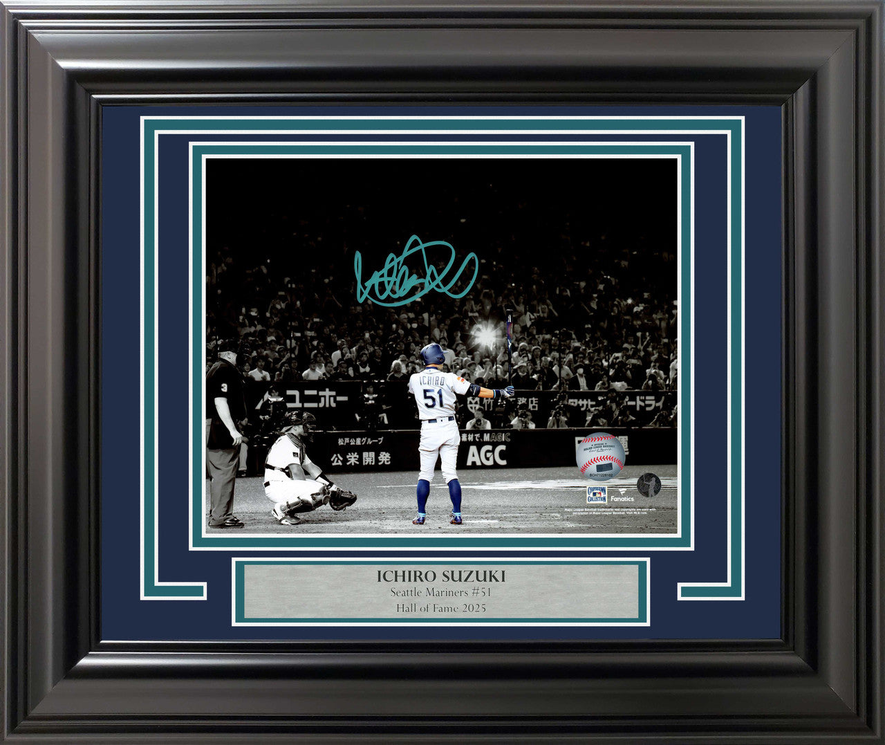 Ichiro Suzuki Framed 8x10 Autographed Photo Seattle Mariners Final At Bat Ichiro Suzuki COA