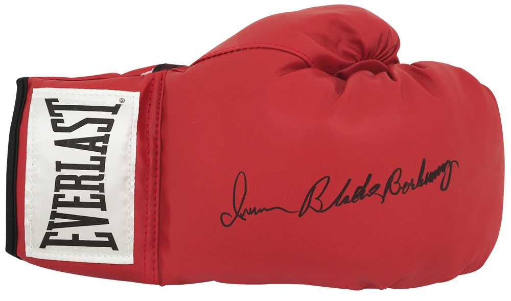 Iran Barkley Signed Everlast Red Full Size Boxing Glove w/Blade - Schwartz Authenticated!