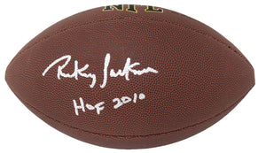 Rickey Jackson Signed Wilson Super Grip Full Size NFL Football w/HOF 2010