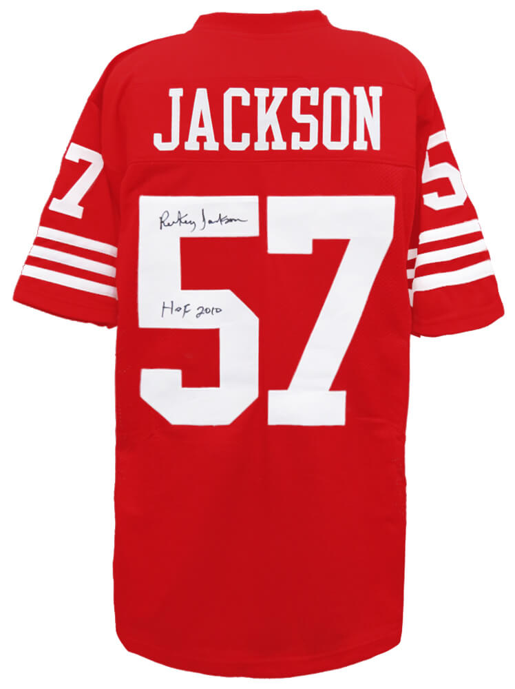 San Francisco 49ers Rickey Jackson Signed Red Custom Football Jersey w/HOF 2010