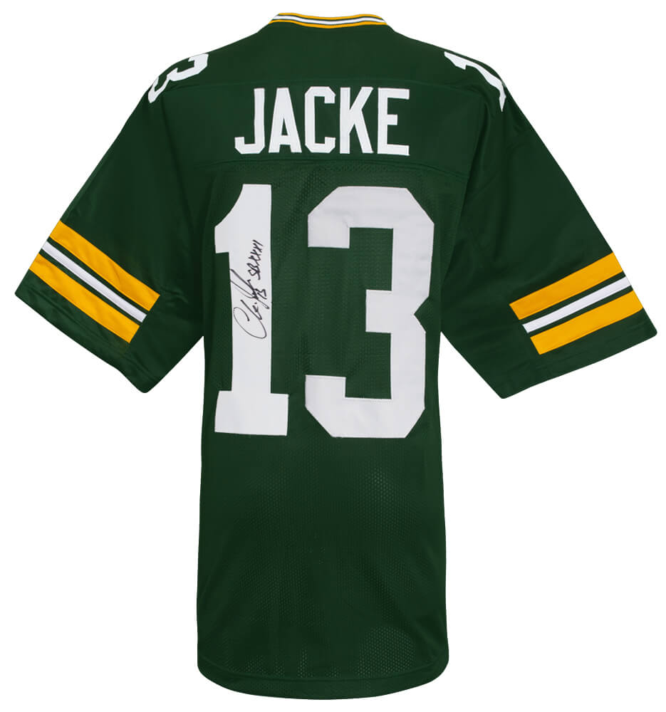 Greeb Bay Packers Chris Jacke Signed Green Custom Football Jersey w/SB XXXI