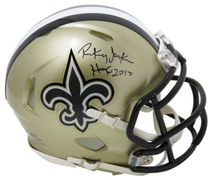 Rickey Jackson Signed New Orleans Saints Riddell Speed Mini Helmet w/HOF 2010
