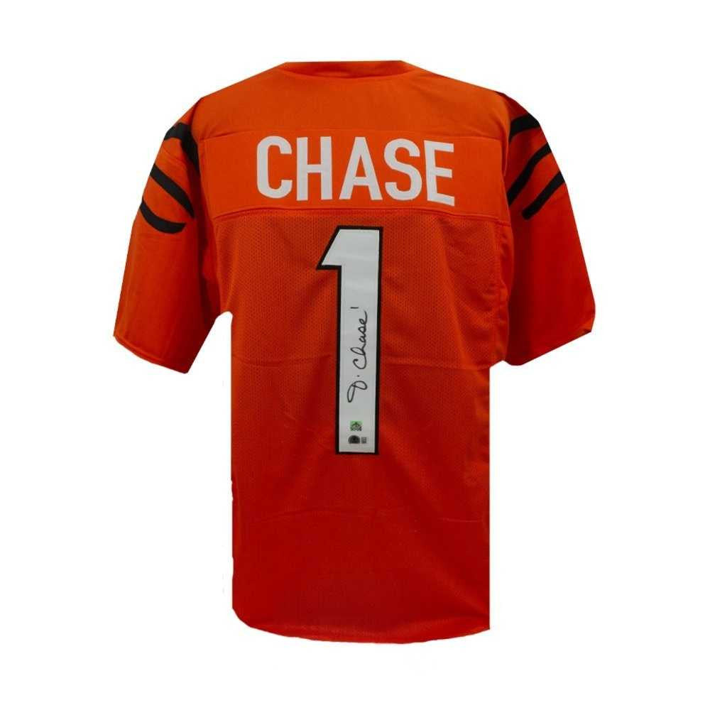 Ja’Marr Chase Signed Cincinnati Bengals Orange Jersey – BAS COA