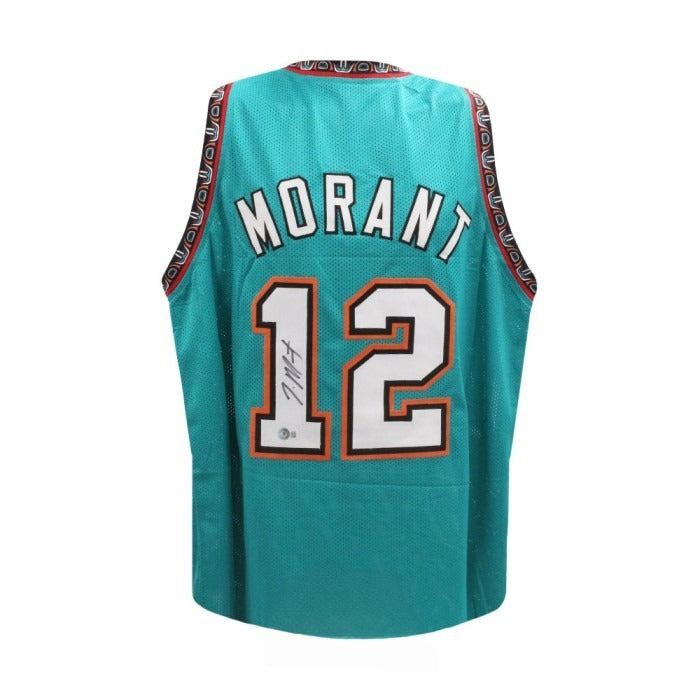 Ja Morant Autographed Memphis Custom Basketball Jersey - BAS