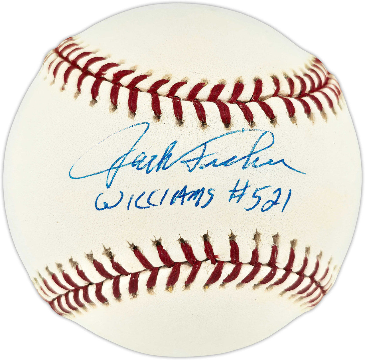 Jack Fisher Autographed Official MLB Baseball Baltimore Orioles "Williams #521" JSA #P98955