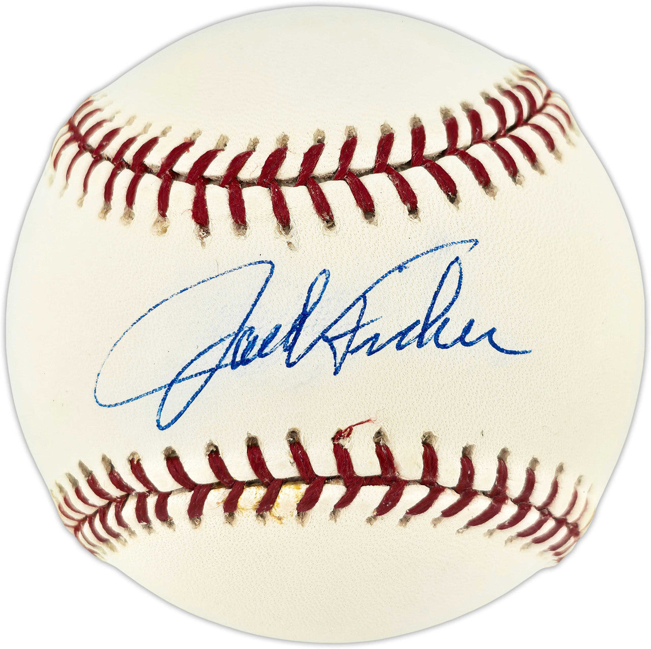 Jack Fisher Autographed Official MLB Baseball New York Mets (Smudged) JSA #P98950