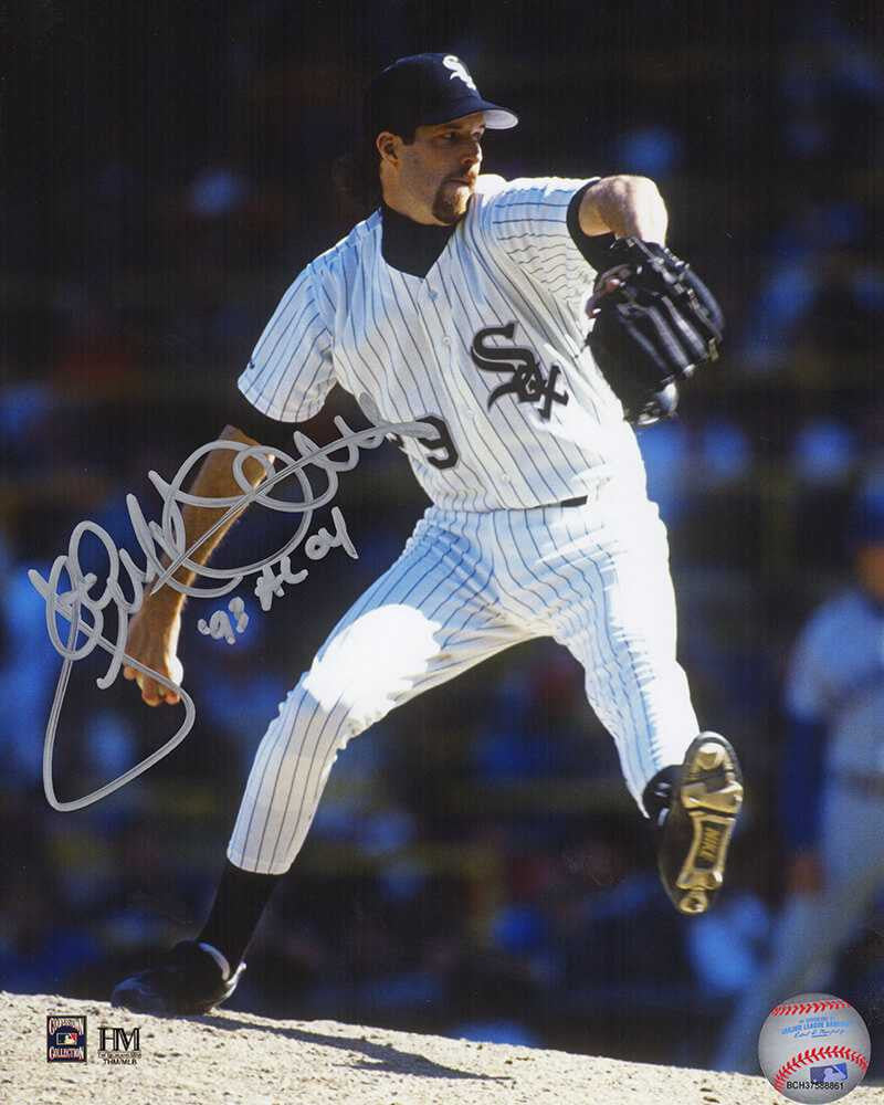 Jack McDowell Signed Chicago White Sox Action 8x10 Photo w/93 AL CY - Schwartz Authenticated