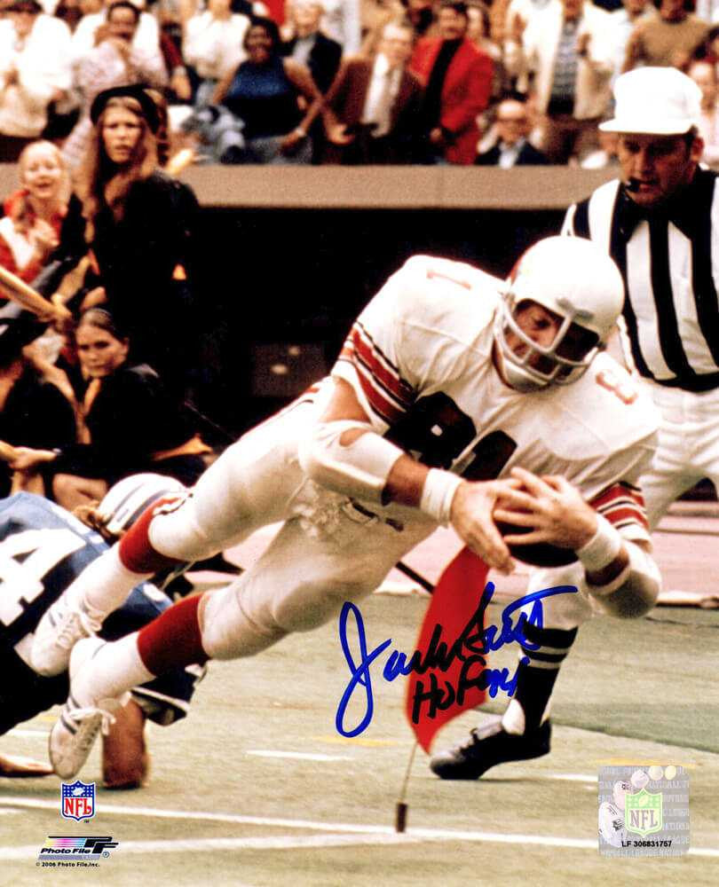 Jackie Smith Signed Cardinals Action 8x10 Photo w/HOF'94 - Schwartz Authentic