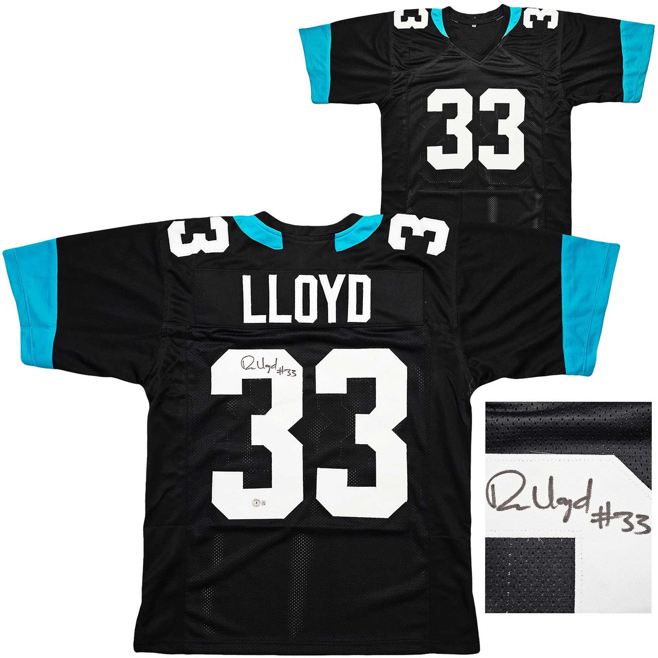 Devin Lloyd Autographed Black Jersey – Jacksonville Jaguars – Beckett BAS Witness
