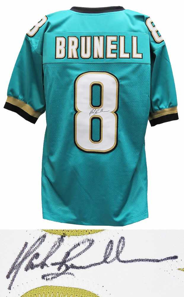 Mark Brunell Autographed Jacksonville Jaguars Teal Jersey – Schwartz COA