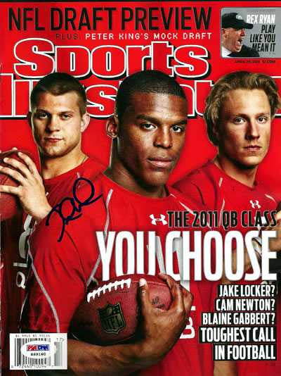 Jake Locker Autographed Sports Illustrated Magazine Washington Huskies PSA/DNA RookieGraph Stock