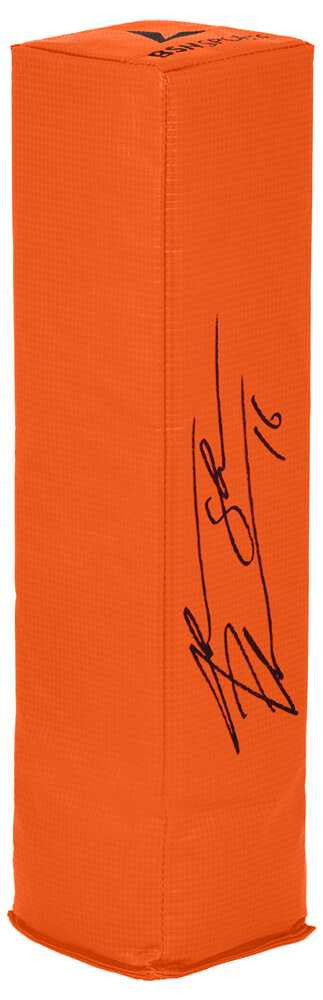 Jake Plummer Signed BSN Orange Football Endzone Pylon w/Snake - Schwartz Authenticated