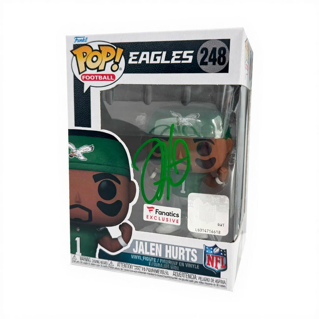 Jalen Hurts Signed Philadelphia Eagles Funko Pop (Green Ink) – Fanatics COA