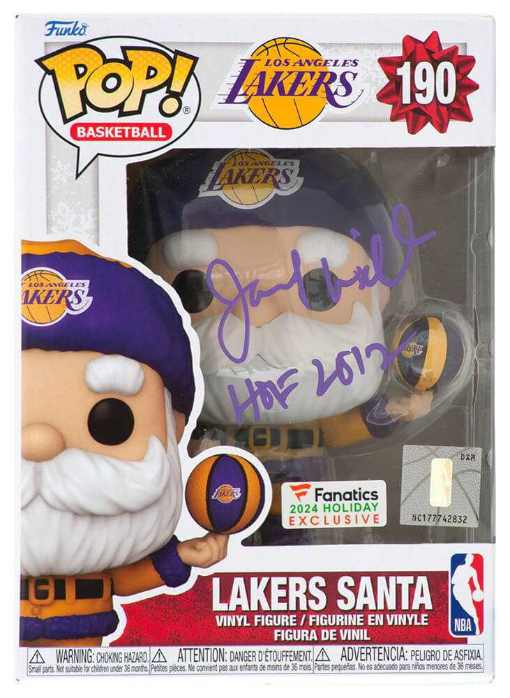 Jamaal Wilkes Signed Los Angeles Lakers SANTA NBA Funko Pop Doll #190 w/HOF 2012 - Schwartz Authenticated