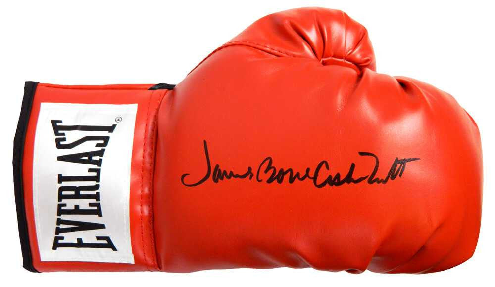 James 'Bonecrusher' Smith Signed Everlast Red Boxing Glove - Schwartz Authenticated