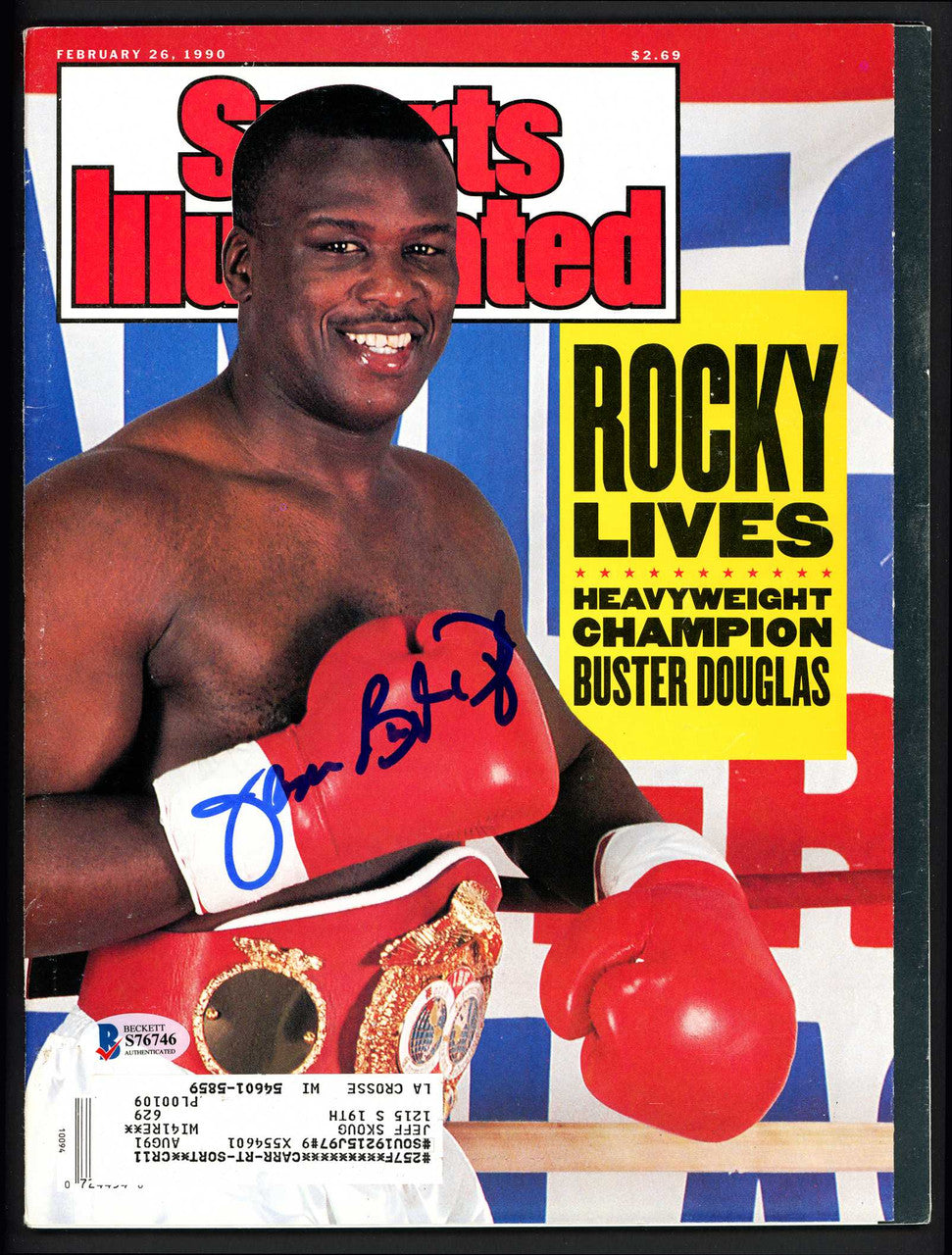 James "Buster" Douglas Autographed Sports Illustrated Magazine Beckett BAS #S76746
