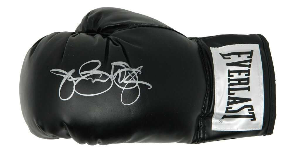 James Buster Douglas Signed Everlast Black Boxing Glove - Schwartz Authenticated