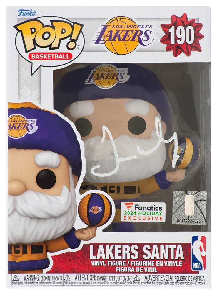 James Worthy Signed Los Angeles Lakers 'SANTA' NBA Funko Pop Doll #190 - Schwartz Authenticated