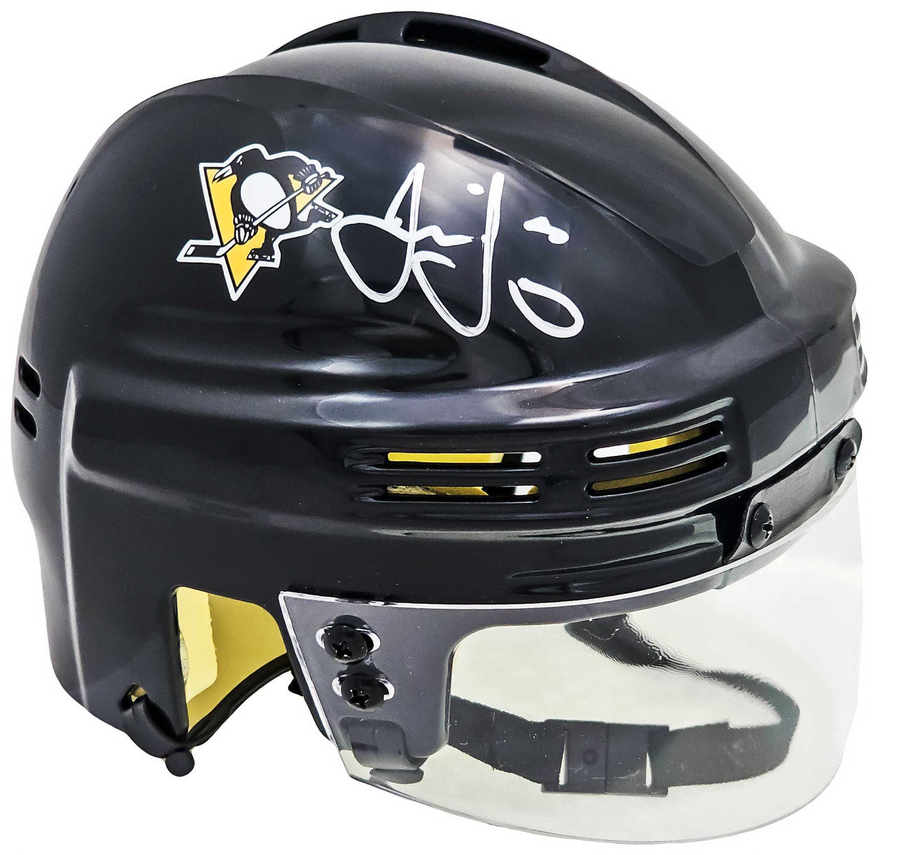 Jaromir Jagr Autographed Pittsburgh Penguins Black Mini Helmet Beckett BAS Witness