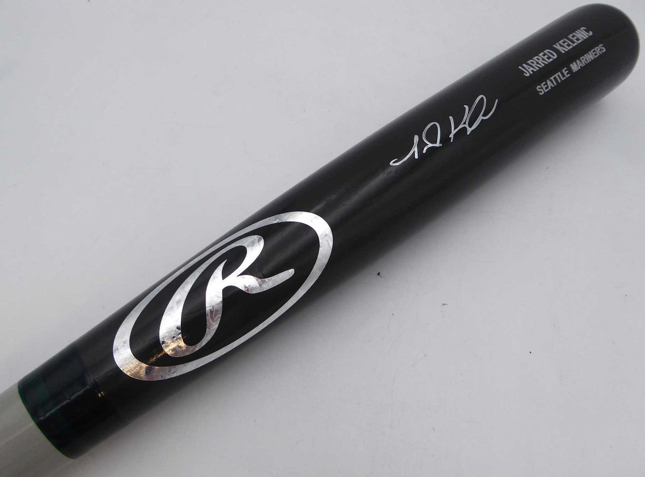 Jarred Kelenic Autographed Rawlings Bat Seattle Mariners, Atlanta Braves Beckett BAS Witness #WL45049