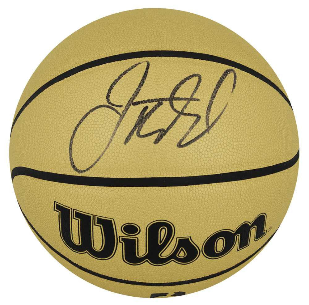 Jason Kidd Signed Wilson Gold NBA Full Size Basketball - Schwartz Authenticated