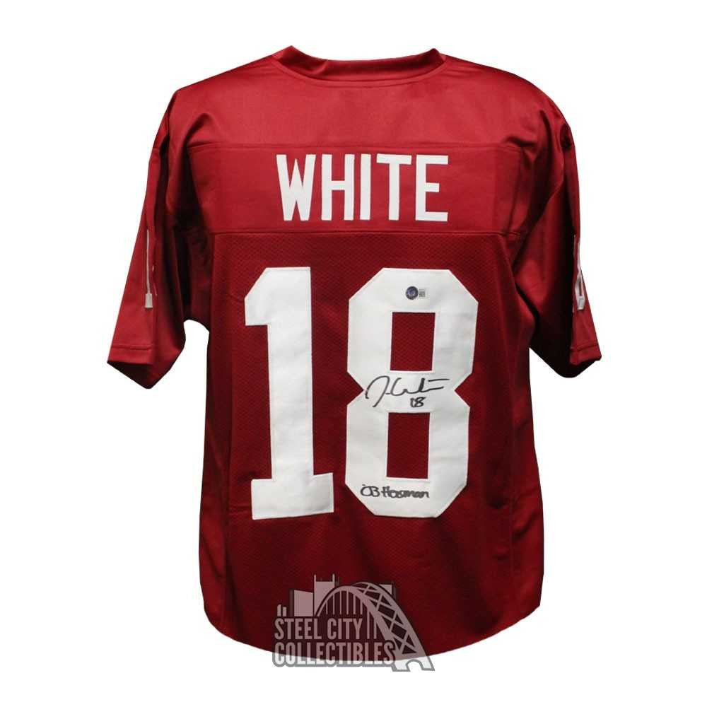 Jason White Autographed Oklahoma 03 Heisman Custom Football Jersey - BAS