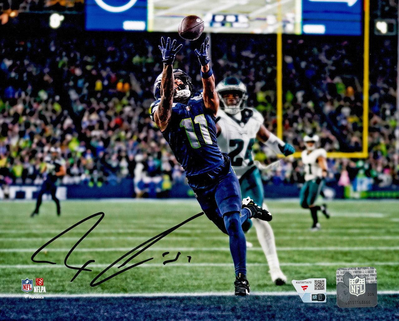 Jaxon Smith-Njigba Autographed Seattle Seahawks 8x10 Photo – Game Winner – Fanatics Authentic Hologram