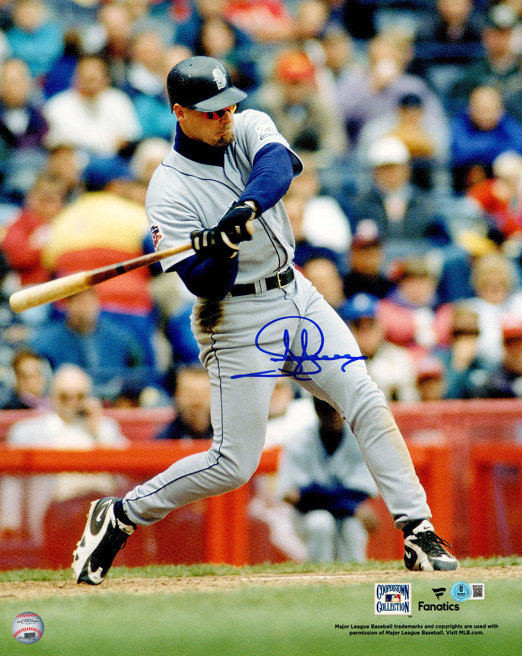 Buhner Jay Buhner Autographed 16x20 Photo Seattle Mariners Beckett BAS Witnes