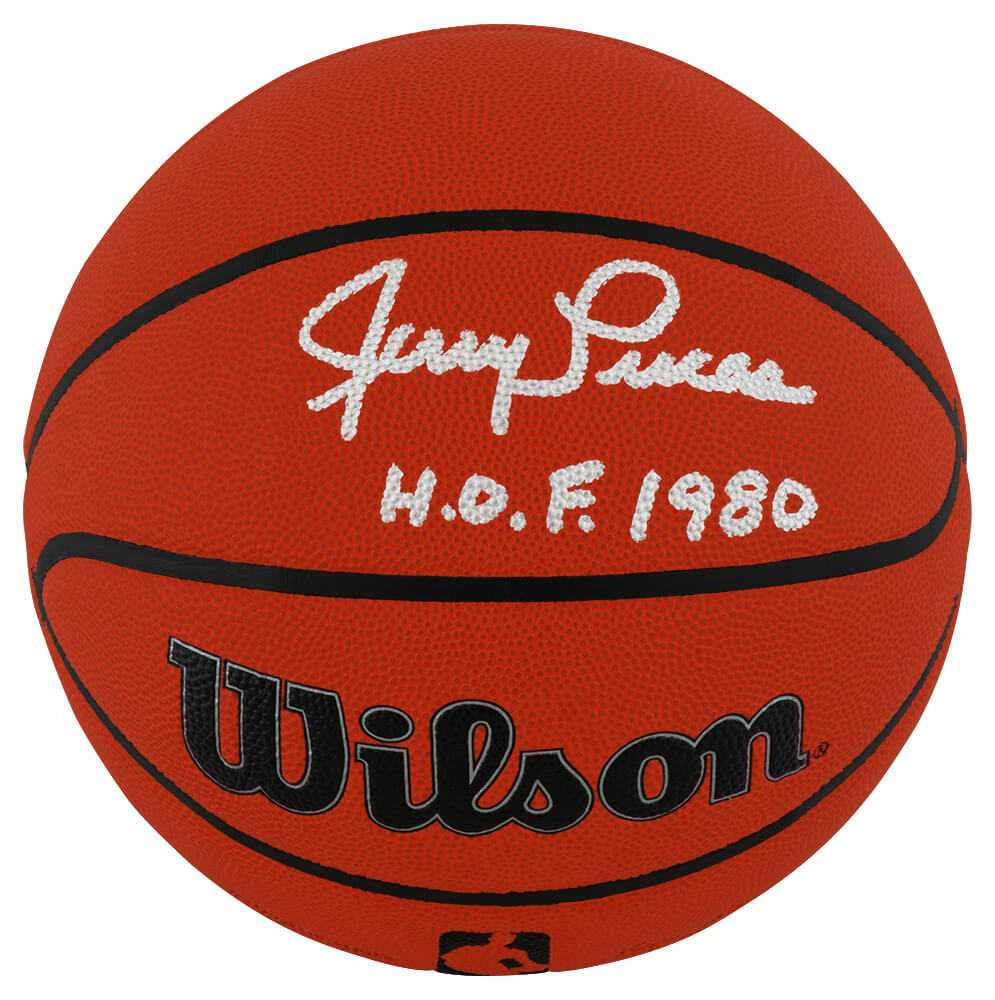 Jerry Lucas Signed Wilson I/O NBA Basketball w/HOF'80