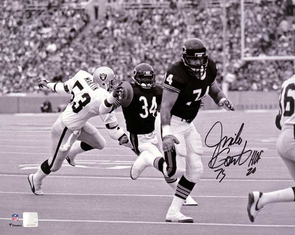 Jim Covert Signed Chicago Bears B&W Action 16x20 Photo w/HOF'20