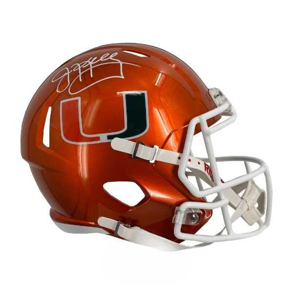 Jim Kelly Autographed Miami Hurricanes Flash Replica Full Size Football Helmet - BAS