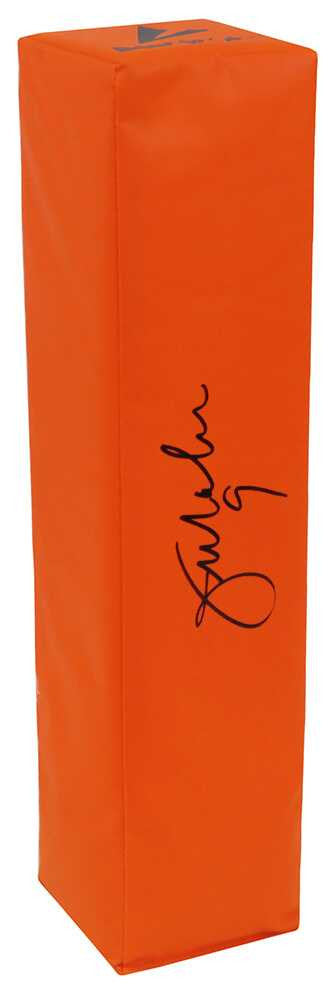 Jim McMahon Signed BSN Orange Football Endzone Pylon - Schwartz Authenticated