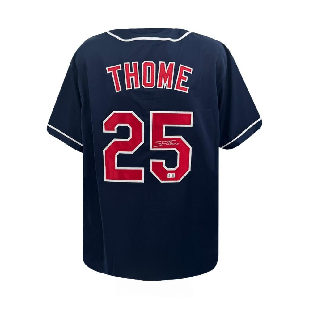 Jim Thome Autographed Cleveland Indians Blue Jersey - BAS