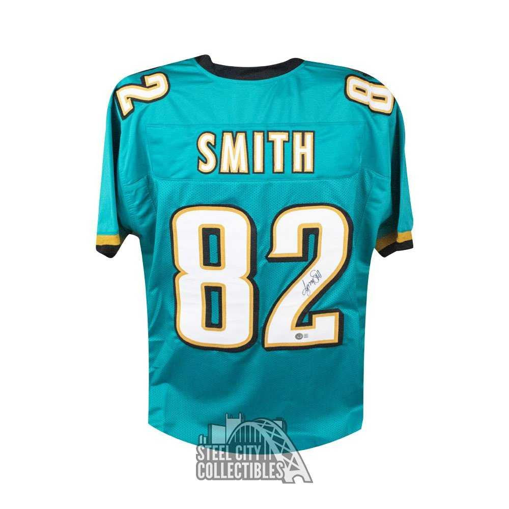 Jimmy Smith Autographed Jacksonville Teal Custom Football Jersey - BAS