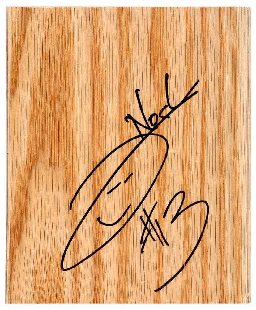 Joakim Noah Signed 5×6 Floor Piece - Schwartz Authenticated