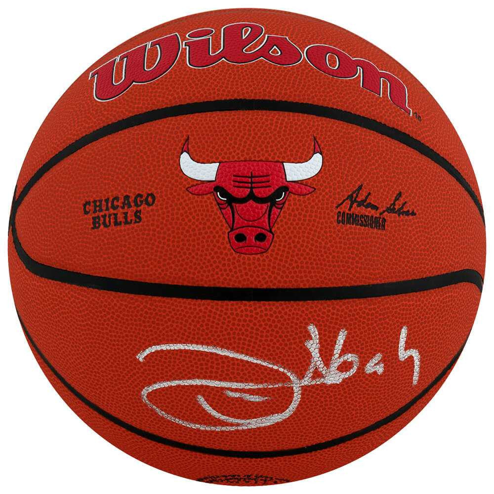 Joakim Noah Signed Wilson Chicago Bulls Logo NBA Basketball - Schwartz Authenticated