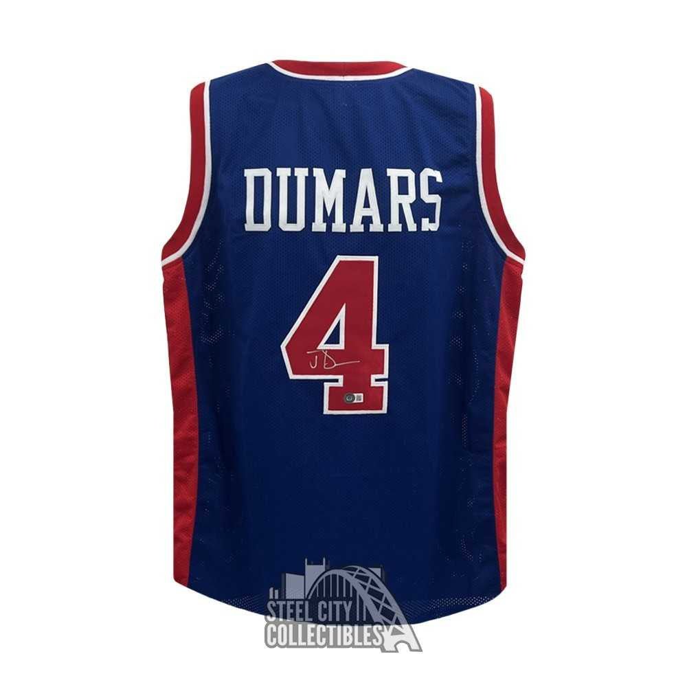 Joe Dumars Autographed Detroit Custom Blue Basketball Jersey - BAS
