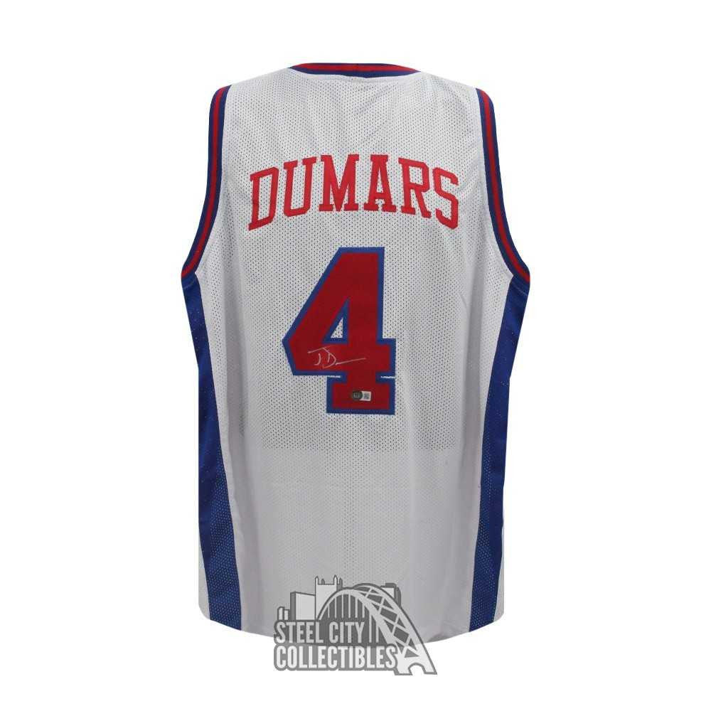 Joe Dumars Autographed Detroit Custom White Basketball Jersey - BAS