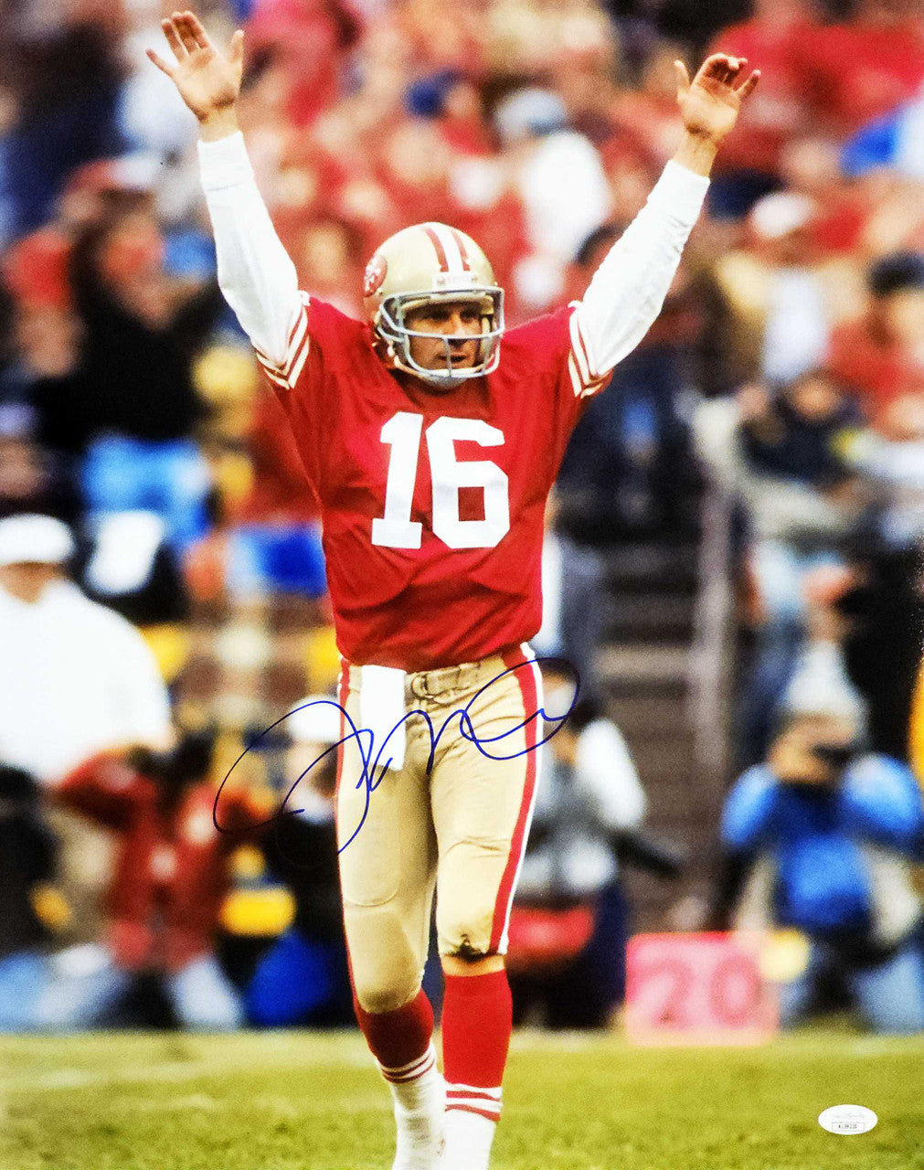 Joe Montana Autographed 16x20 Photo San Francisco 49ers JSA