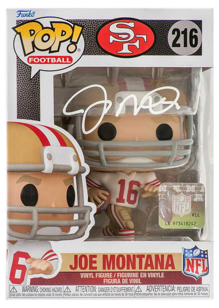 Joe Montana Signed San Francisco 49ers NFL Funko Pop Doll #216 - Fanatics