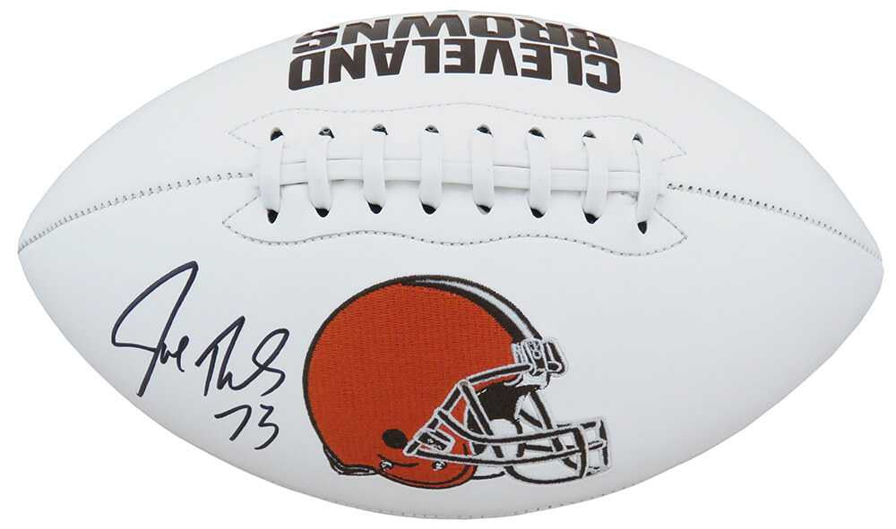 Joe Thomas Signed Cleveland Browns Logo Full Size Football - Schwartz Authenticated