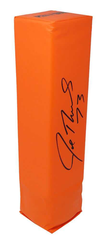 Joe Thomas Signed Orange Endzone Pylon - Schwartz Authentic