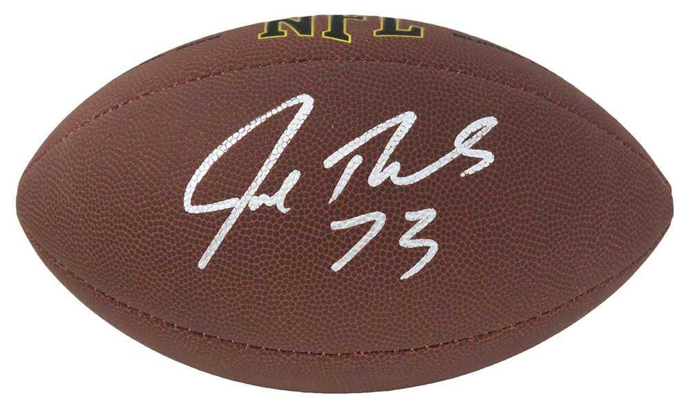 Joe Thomas Signed Wilson Super Grip Full Size NFL Football - Schwartz Authentic