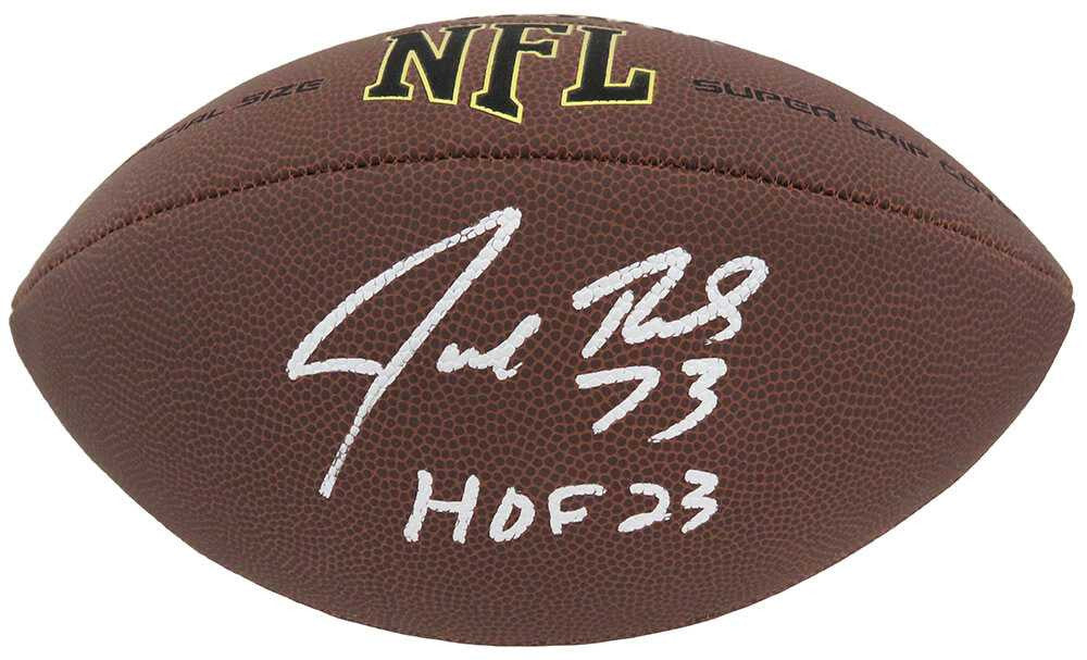 Joe Thomas Signed Wilson Super Grip Full Size NFL Football w/HOF'23 - Schwartz Authenticated