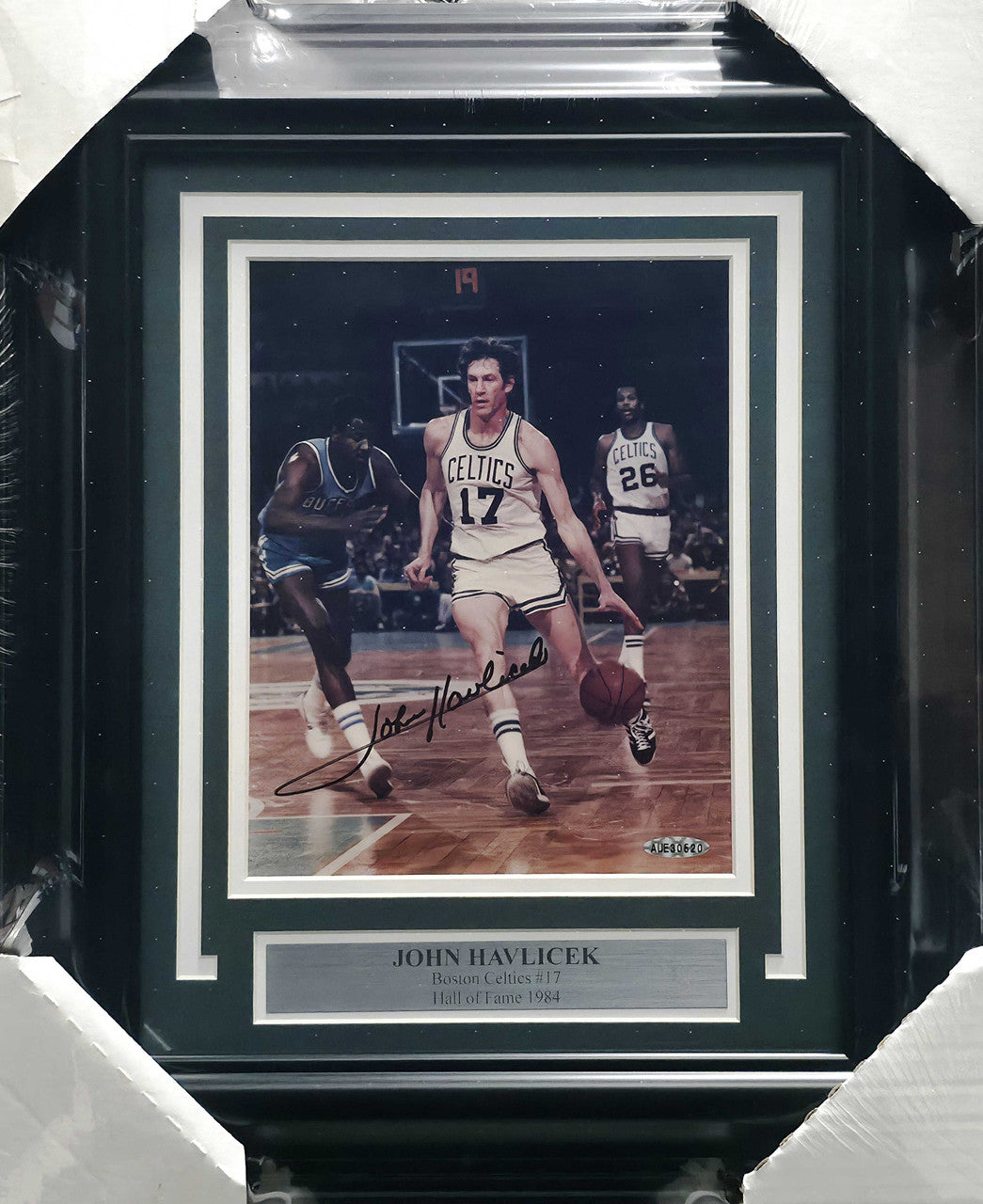 John Havlicek Autographed Framed 8x10 Photo Boston Celtics UDA Holo #AUE30520