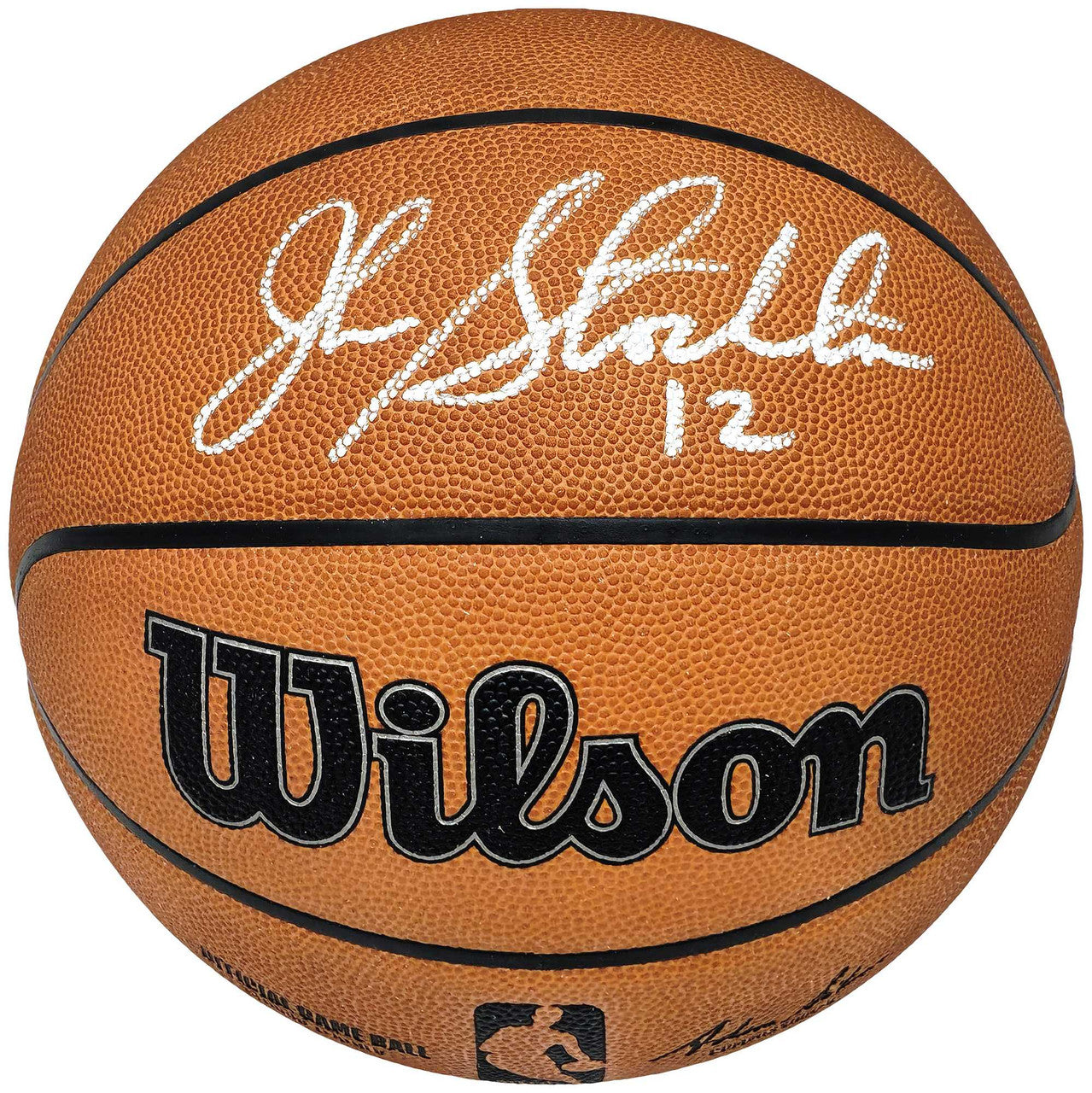 John Stockton Autographed Official Game Ball Genuine Leather Basketball Utah Jazz Beckett BAS Witness Stock #224368