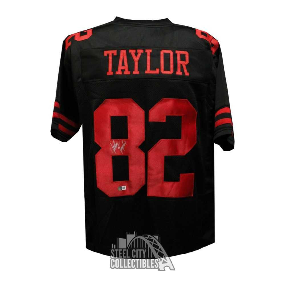 John Taylor Autographed San Francisco Custom Black Football Jersey - BAS