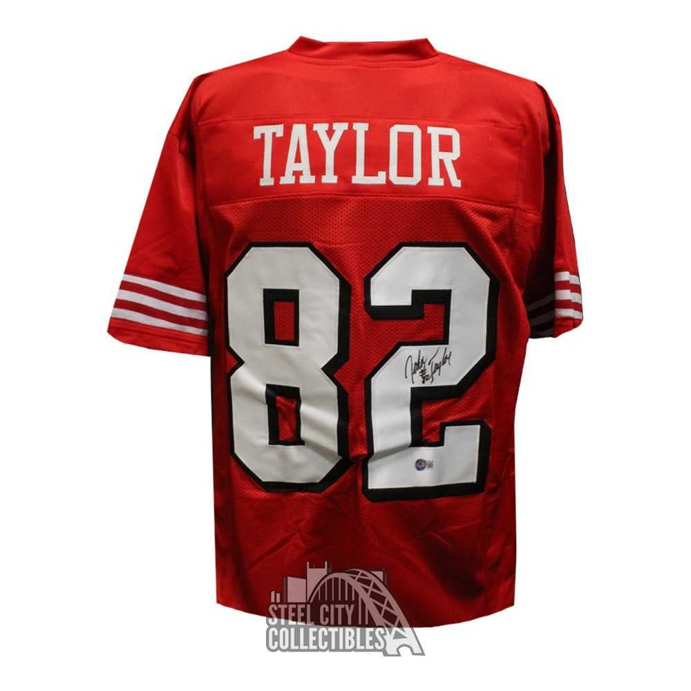 John Taylor Autographed San Francisco Custom Red Football Jersey - BAS