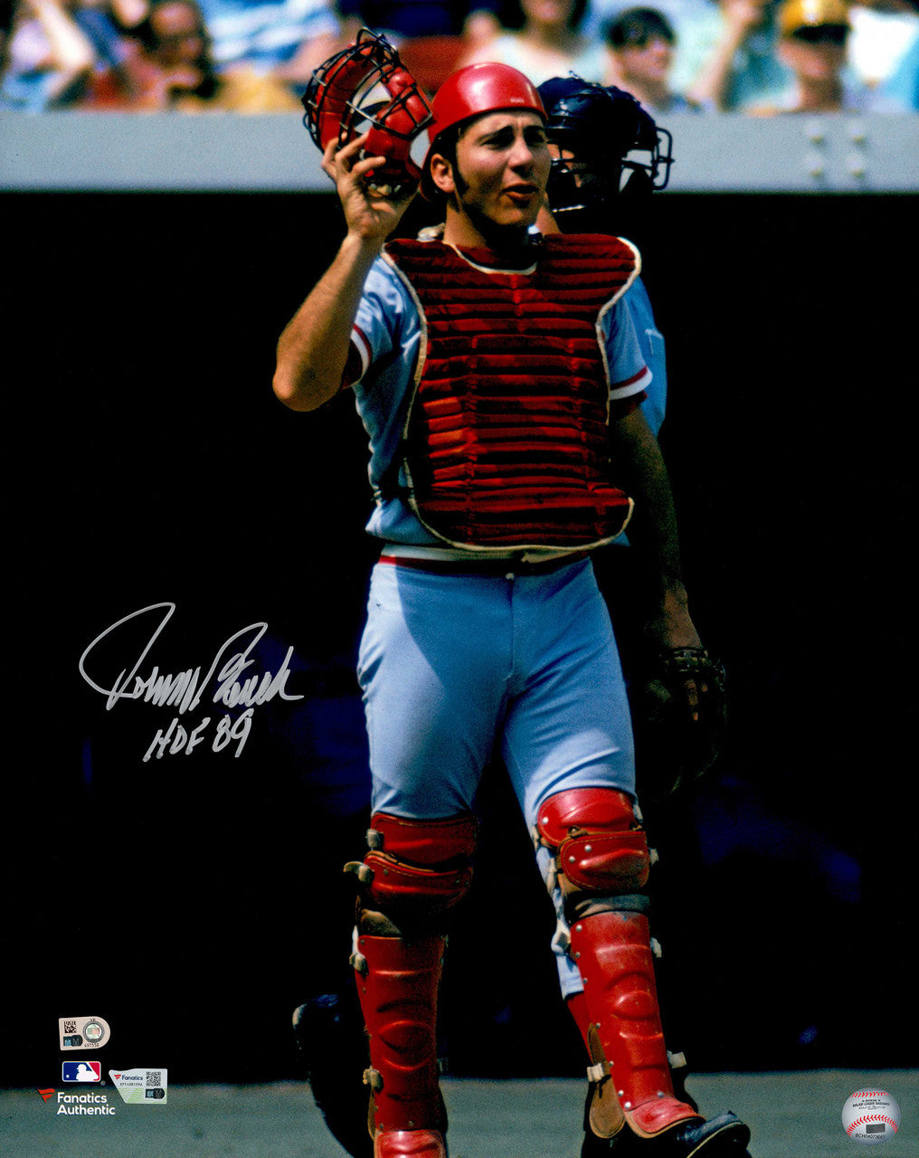 Johnny Bench Autographed 16x20 Photo Cincinnati Reds "HOF 89" Fanatics & MLB Holo