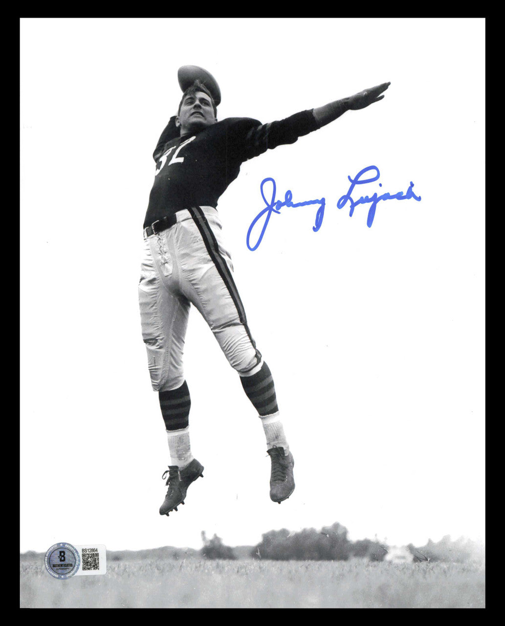 Johnny Lujack Autographed 8x10 Photo Notre Dame Fighting Irish Beckett BAS QR #BS12864